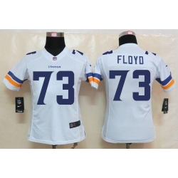 Nike Vikings #73 Sharrif Floyd White Womens Stitched NFL Limited Jersey