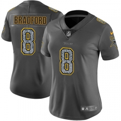 Nike Vikings #8 Sam Bradford Gray Static Womens NFL Vapor Untouchable Game Jersey