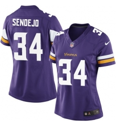 Women Nike Minnesota Vikings #34 Andrew Sendejo Purple NFL Jersey