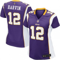 Women Nike NFL Minnesota Vikings #12 Percy Harvin Purple Jerseys