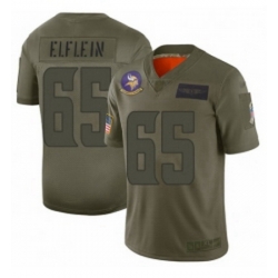 Youth Minnesota Vikings 65 Pat Elflein Limited Camo 2019 Salute to Service Football Jersey