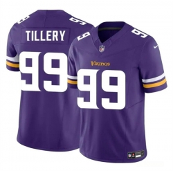 Youth Minnesota Vikings 99 Jerry Tillery Purple 2023 F U S E  Vapor Untouchable Limited Stitched Jersey