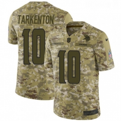 Youth Nike Minnesota Vikings 10 Fran Tarkenton Limited Camo 2018 Salute to Service NFL Jersey