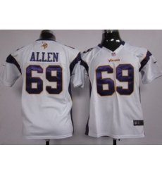 Youth Nike Minnesota Vikings 69# Jared Allen White Nike NFL Jerseys