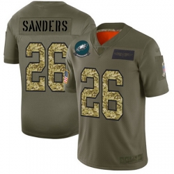 Eagles 26 Miles Sanders Olive Camo Men Stitched Football Limited 2019 Salute To Service Jersey