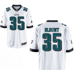 Men Eagle #35 Blount White ELite Jersey