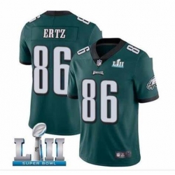 Men Nike Eagles 86 Zach Ertz Green 2018 Super Bowl Jersey