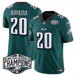 Men Philadelphia Eagles 20 Brian Dawkins Green 2024 NFC East Champions F U S E  Vapor Untouchable Limited Stitched Football Jersey