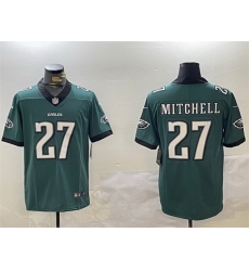 Men Philadelphia Eagles 27 Quinyon Mitchell Green Vapor Untouchable Limited Stitched Football Jersey