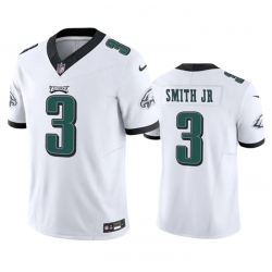 Men Philadelphia Eagles 3 Nolan Smith JR White 2023 F U S E  Vapor Untouchable Limited Stitched Football Jersey