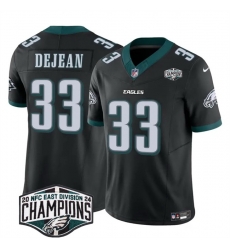 Men Philadelphia Eagles 33 Cooper DeJean Black 2024 New NFC East Champions F U S E  Vapor Untouchable Limited Stitched Football Jersey