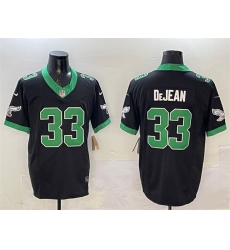 Men Philadelphia Eagles 33 Cooper DeJean Black F U S E Vapor Untouchable Limited Stitched Football Jersey