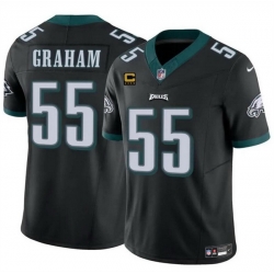 Men Philadelphia Eagles 55 Brandon Graham Black F U S E With 4 Star C Patch Vapor Untouchable Limited Stitched Football Jersey