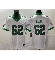 Men Philadelphia Eagles 62 Jason Kelce White 2023 F U S E Vapor Untouchable Stitched Football Jersey