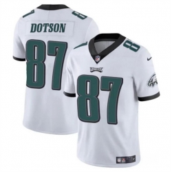 Men Philadelphia Eagles 87 Jahan Dotson White Vapor Untouchable Limited Stitched Football Jersey