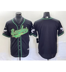 Men Philadelphia Eagles Blank Black Cool Base Stitched Baseball Jersey