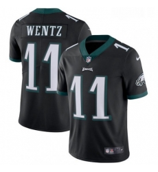 Mens Nike Philadelphia Eagles 11 Carson Wentz Black Alternate Vapor Untouchable Limited Player NFL Jersey