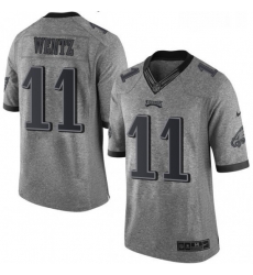 Mens Nike Philadelphia Eagles 11 Carson Wentz Limited Gray Gridiron NFL Jersey