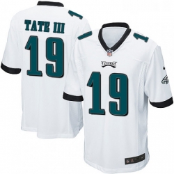 Mens Nike Philadelphia Eagles 19 Golden Tate III Game White NFL Jerse