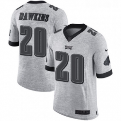 Mens Nike Philadelphia Eagles 20 Brian Dawkins Limited Gray Gridiron II NFL Jersey