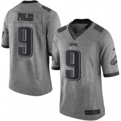 Mens Nike Philadelphia Eagles 9 Nick Foles Limited Gray Gridiron NFL Jersey