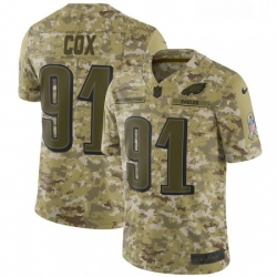 Mens Nike Philadelphia Eagles 91 Fletcher Cox Limited Camo 2018 Salute to Service NFL Jersey