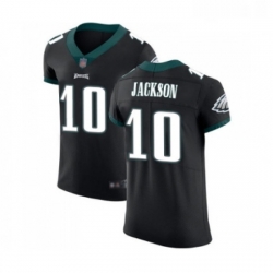 Mens Philadelphia Eagles 10 DeSean Jackson Black Vapor Untouchable Elite Player Football Jersey