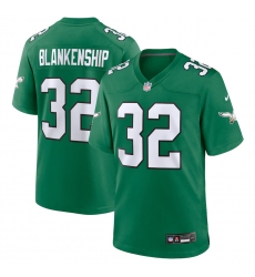 Mens Philadelphia Eagles 32 Reed Blankenship Nike Kelly Green Alternate Game Jersey