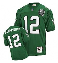 MitchellandNess Philadelphia Eagles 1992 12 Randall Cunningham Throwback Team Color Jersey