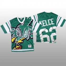 NFL Philadelphia Eagles 62 Jason Kelce Green Men Mitchell  26 Nell Big Face Fashion Limited NFL Jersey