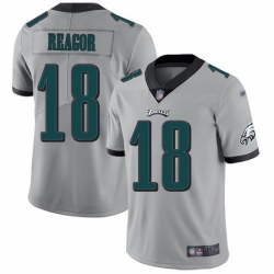 Nike Eagles 18 Jalen Reagor Silver Men Stitched NFL Limited Inverted Legend Jersey