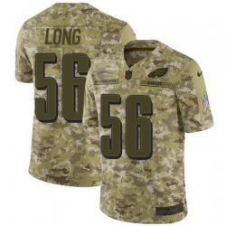 Nike Eagles #56 Chris Long Camo Mens Stitched NFL Limited 2018 Salute To Service Jersey