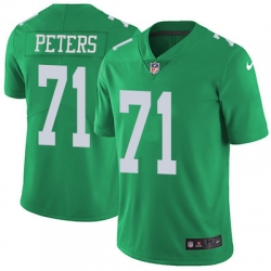 Nike Eagles #71 Jason Peters Green Mens Stitched NFL Limited Rush Jersey