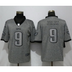 Nike Eagles #9 Nick Foles Gray Gridiron Gray Vapor Untouchable Limited Jersey