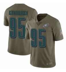 Nike Eagles #95 Mychal Kendricks Olive Mens Stitched NFL Limited 2017 Salute To Service Jersey