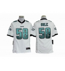 Nike Philadelphia Eagles 58 Trent Cole White Elite NFL Jersey