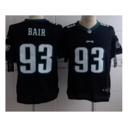 Nike Philadelphia Eagles 93 Brandon Bair Black Elite NFL Jersey