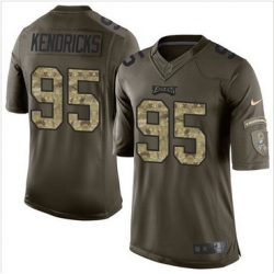 Nike Philadelphia Eagles #95 Mychal Kendricks Green Men 27s Stitched NFL Limited Salute to Service Jersey