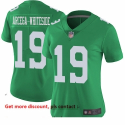 Eagles 19 JJ Arcega Whiteside Green Women Stitched Football Limited Rush Jersey