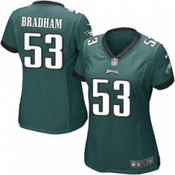 Nike Eagles #53 Nigel Bradham Green Women Game Jersey