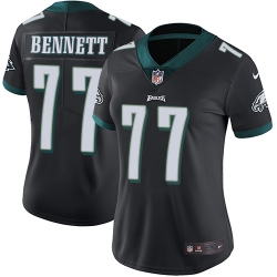 Nike Eagles #77 Michael Bennett Black Alternate Womens Stitched NFL Vapor Untouchable Limited Jersey