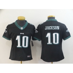 Women Nike Eagles 10 DeSean Jackson Black Vapor Untouchable Limited Jersey