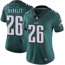 Women Philadelphia Eagles 26 Saquon Barkley Green Vapor Untouchable Limited Stitched Football Jersey