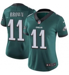 Women Philadelphia Eagles A.J. Brown #11 Green F U S E Stitched NFL Jersey