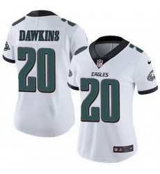 Women Philadelphia Eagles Brian Dawkins #20 White F U S E Stitched NFL Jersey