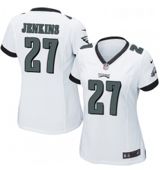 Womens Nike Philadelphia Eagles 27 Malcolm Jenkins Game White NFL Jersey