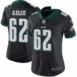 Womens Nike Philadelphia Eagles 62 Jason Kelce Black Alternate Vapor Untouchable Limited Player NFL Jersey