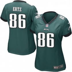 Womens Nike Philadelphia Eagles 86 Zach Ertz Game Midnight Green Team Color NFL Jersey