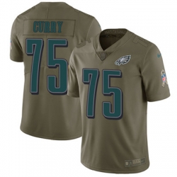 Nike Eagles #75 Vinny Curry Olive Youth Stitched NFL Limited 2017 Salute to Service Jersey