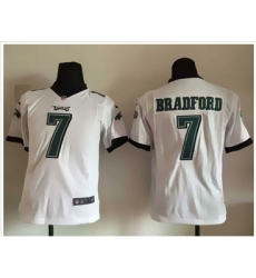 Youth Nike Eagles #7 Sam Bradford White Stitched NFL New Elite Jersey